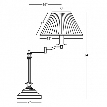 Настольная лампа Robert Abbey Abbey Bronze Table Lamp арт L385/L385X: фото 3