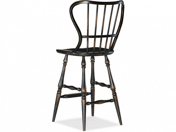 Барный стул HOOKER FURNITURE CIAO BELLA  SPINDLE BACK BAR STOOL BLACK арт 5805-75361-99: фото 2