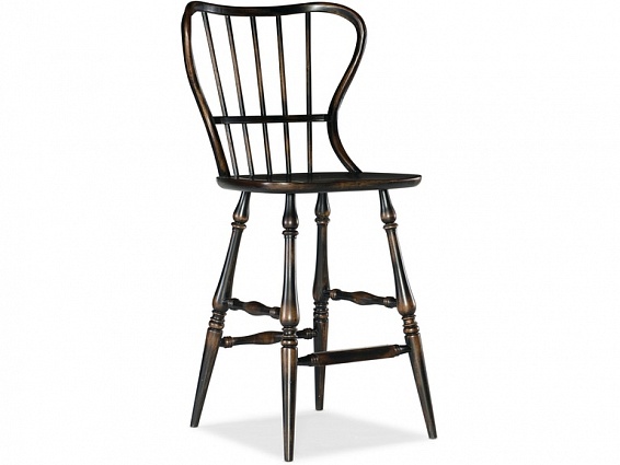 Барный стул HOOKER FURNITURE CIAO BELLA  SPINDLE BACK BAR STOOL BLACK арт 5805-75361-99: фото 1